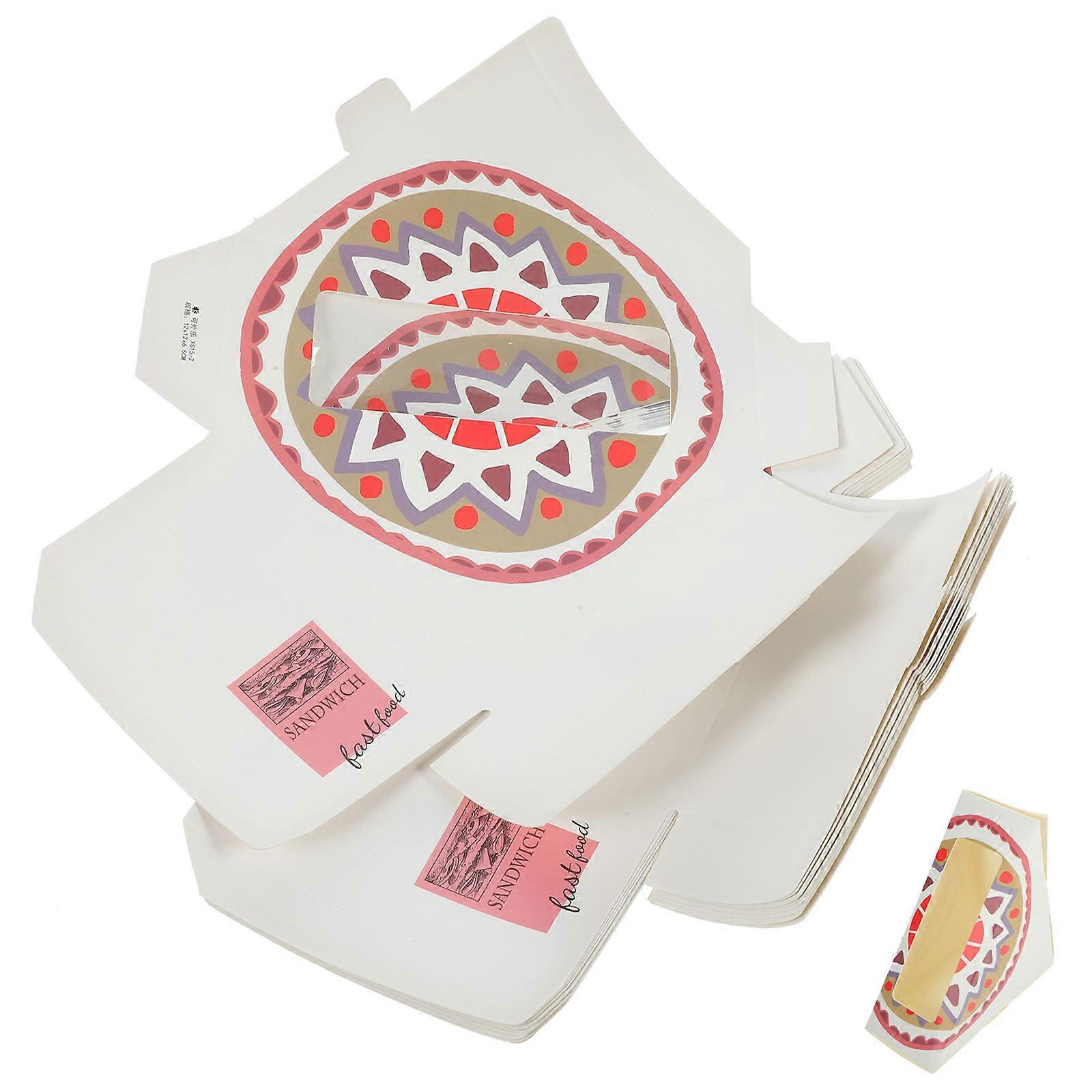 Window Dessert Box Pastry Boxes For Picnics Multi-Colored 12X12X6.5Cm 12Pcs