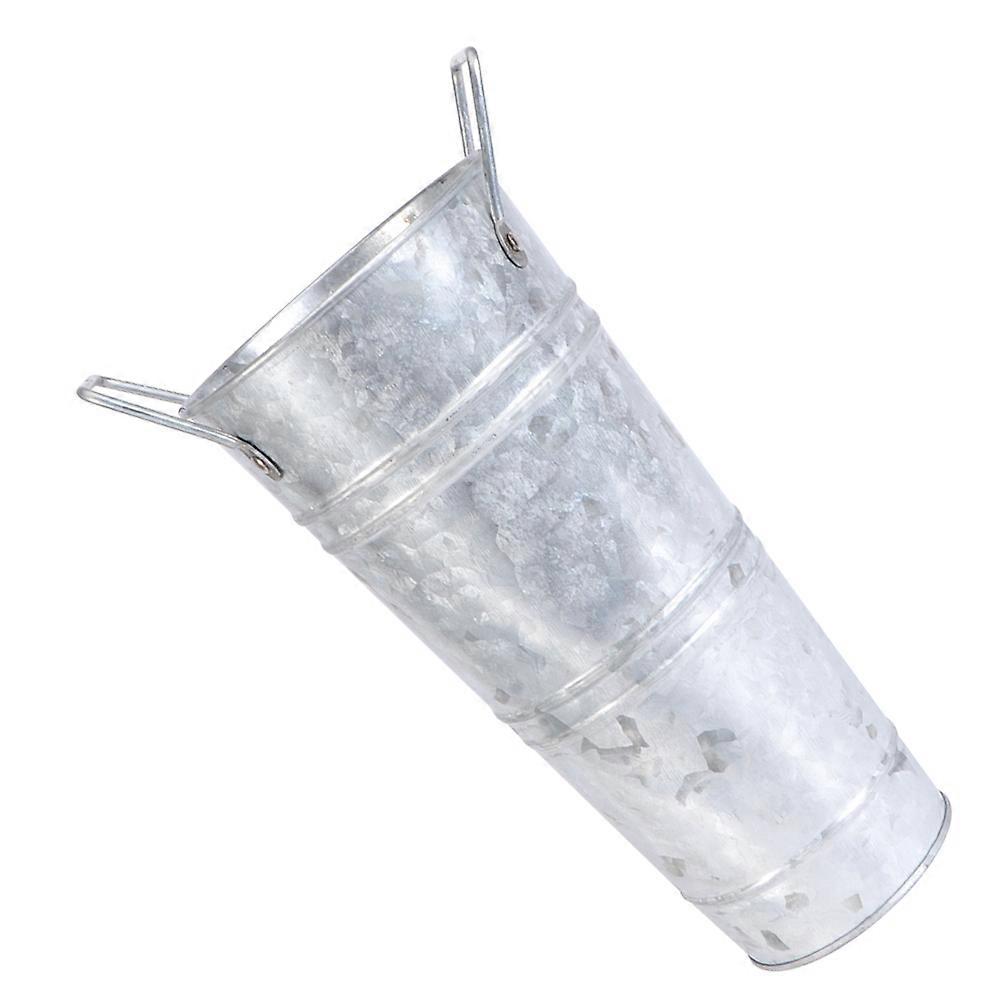 Rustic Flower Vase for Flower Use Iron Planting Bucket