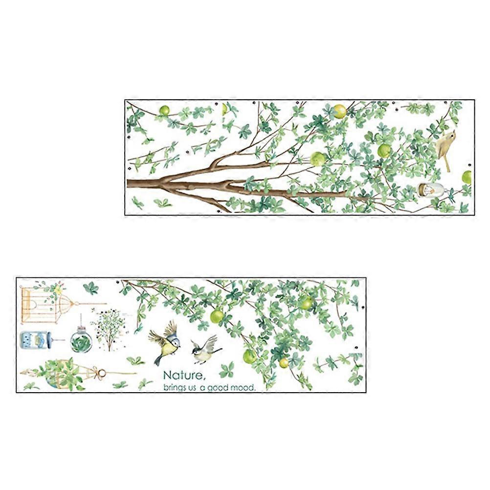 Tree Pattern Design Wall Stickers for Home Decor 2Pcs PVC Decals
