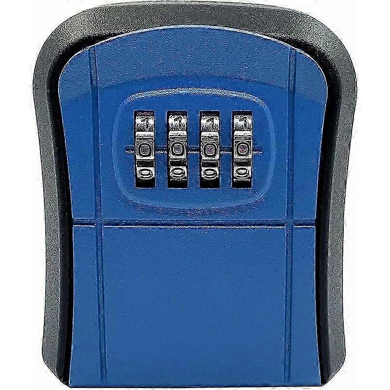 Blue Key Code Box Key Safe Box 4 Digit Lockable Box Wall Mounted Password Lock Secure Key Box 26-27s