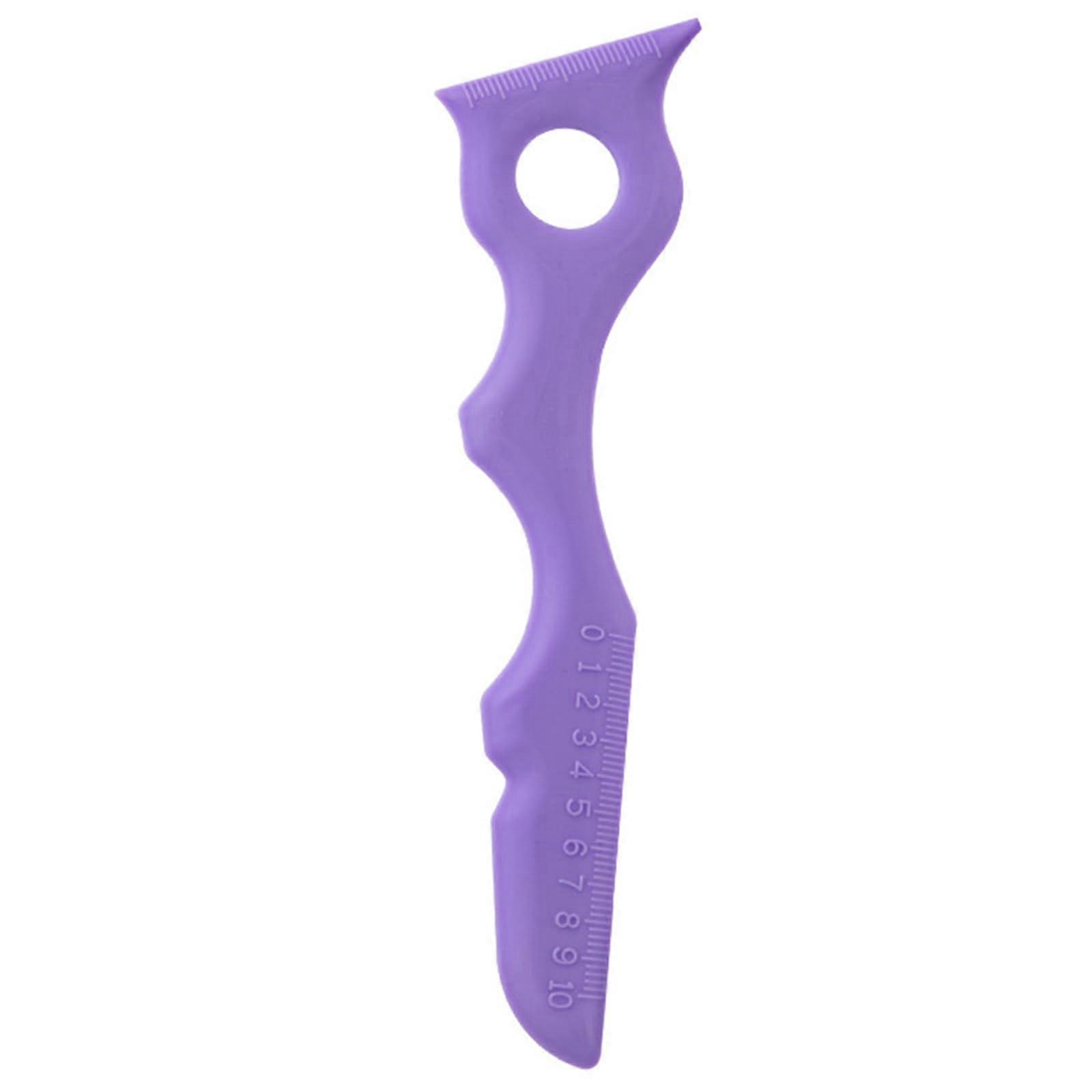 Reusable Silicone Winged Eyeliner Stencil with Precision Tip for Symmetrical Makeup, Purple