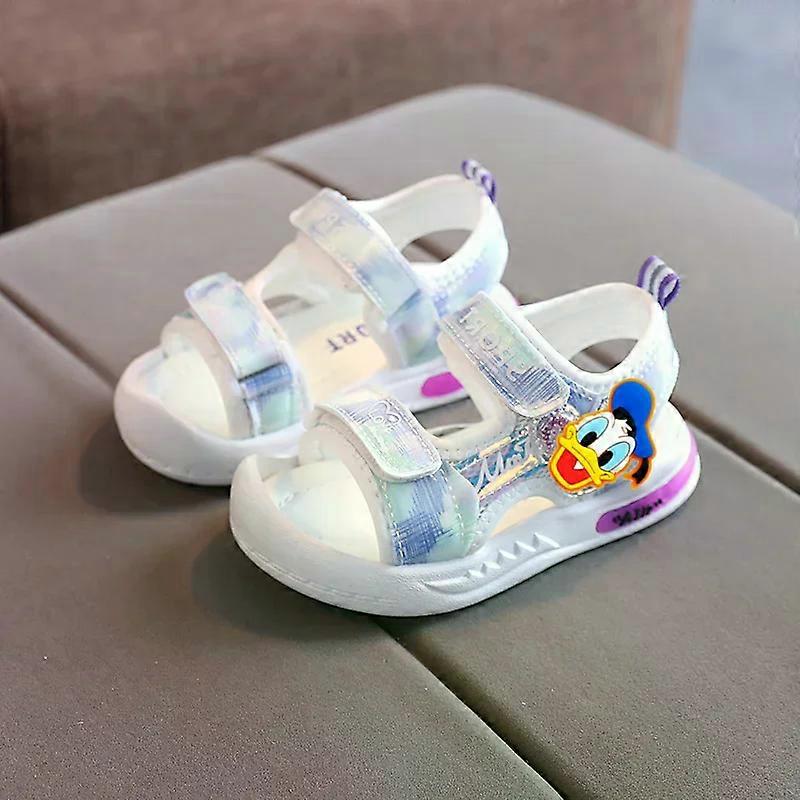 Disney Mickey Mouse Girls Breathable Pink Princess Sandals Cartoon Girls Beach Shoes New Baby Toddler Shoes