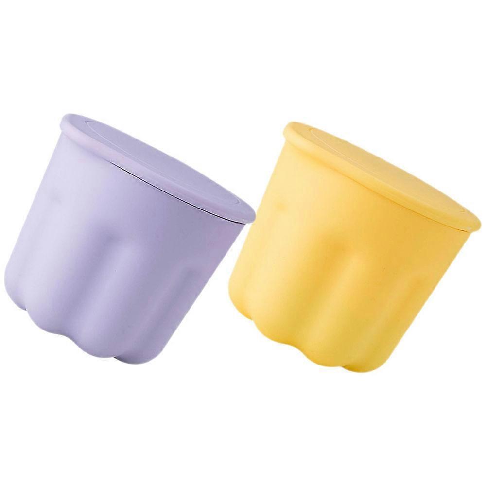 Makeup Brush Cleaning Bowl Silicone Tool for Cleaning 2Sets Assorted Color