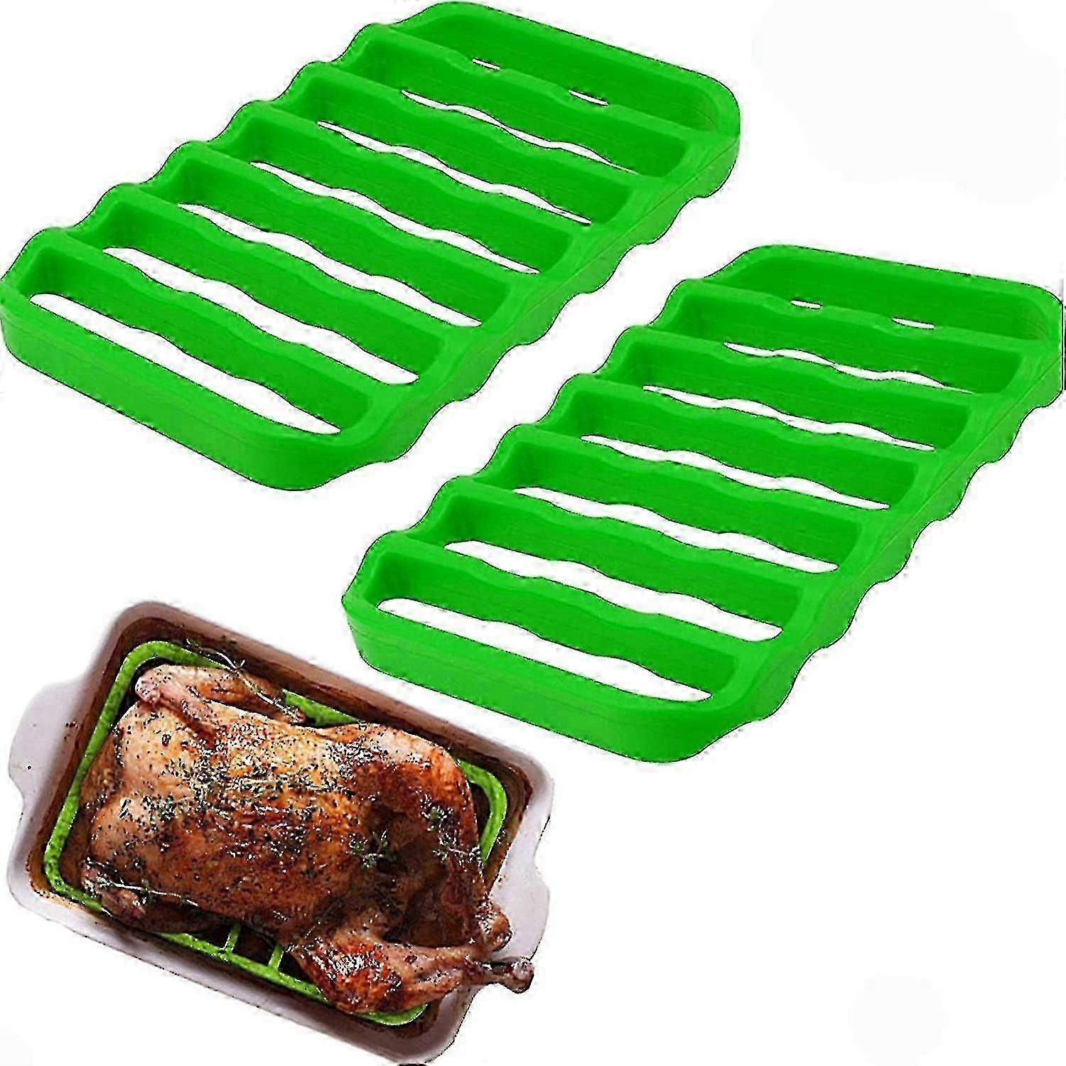 Non Stick Cooling Rack For Meat,easy-clean Silicone Baking Rack For Bbq & Kitchen Cooling Resting