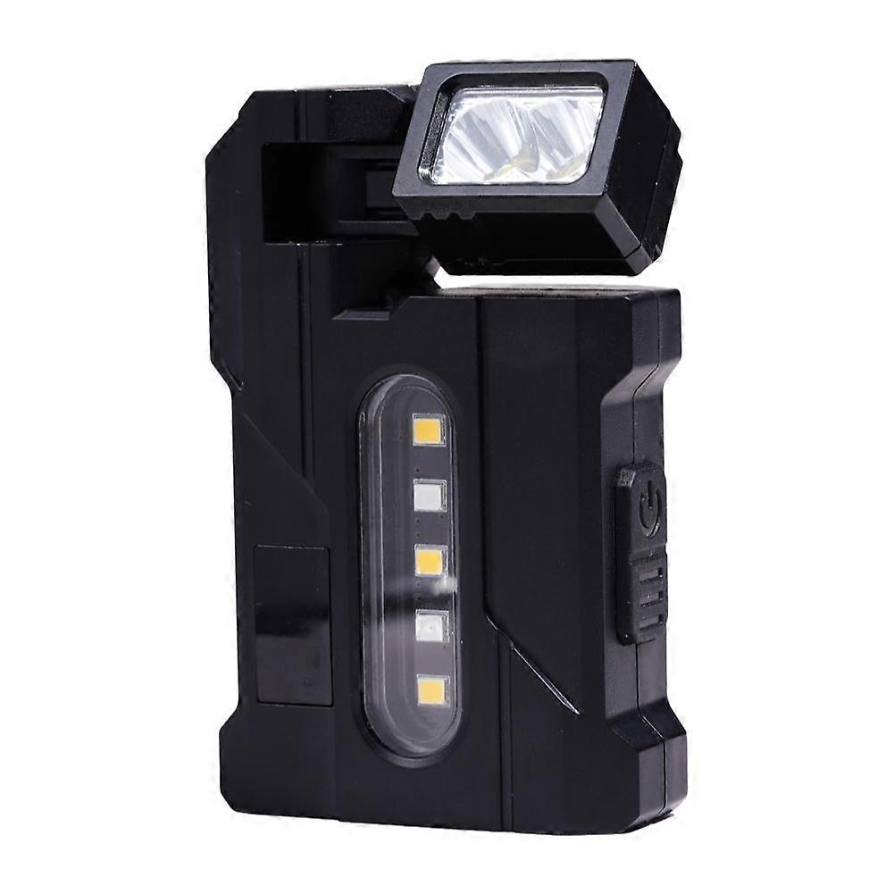 Portable Mini Flashlight Ajustable-angle USB Rechargeable Multifunctional Flashlights Outdoor Red and Blue Warning Work Lights