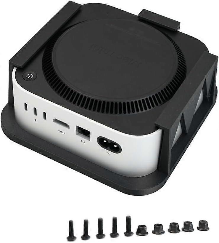 Mount for Mac Mini M4 M4 Pro 2024 Under Desk or Wall Bracket with Easy Installation Full Port Access
