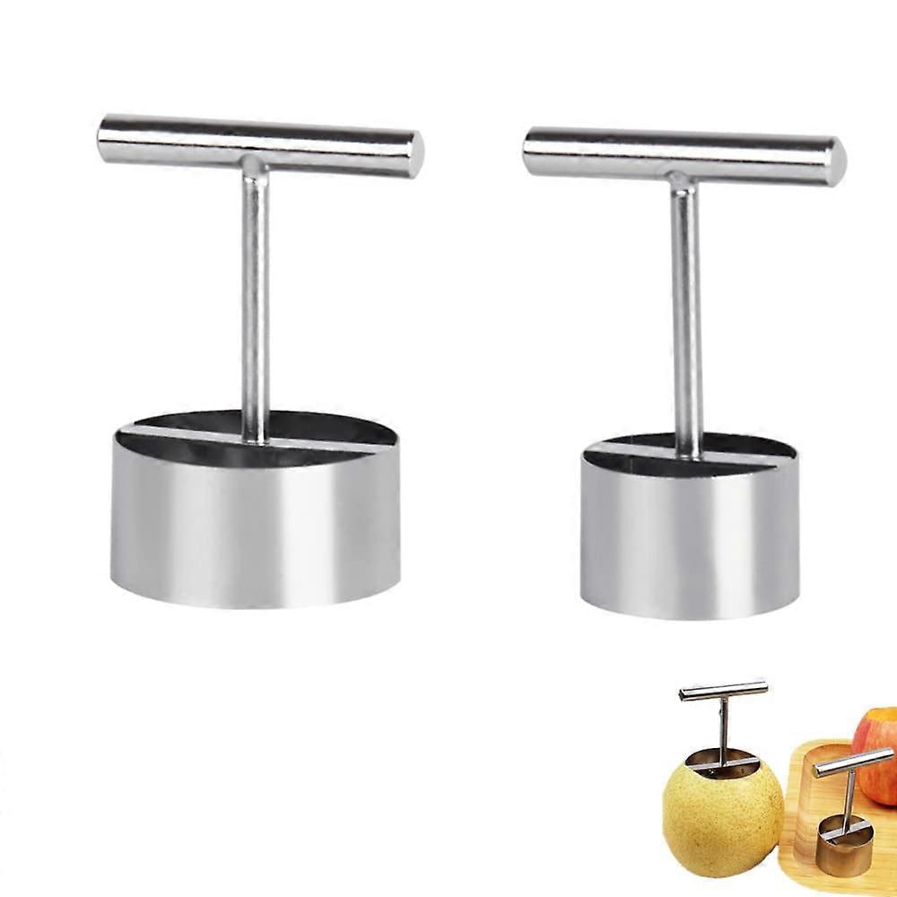 2 Pcs Stainless Steel Apple and Pear Corer Set with Sharp Blade and Comfortable Grip for Kitchen Use