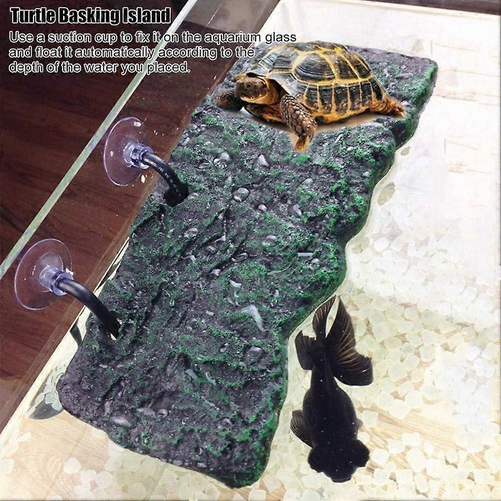 Turtle Basking Platform with Secure Suction Mount, Floating Dock for SemiAquatic Pets Small