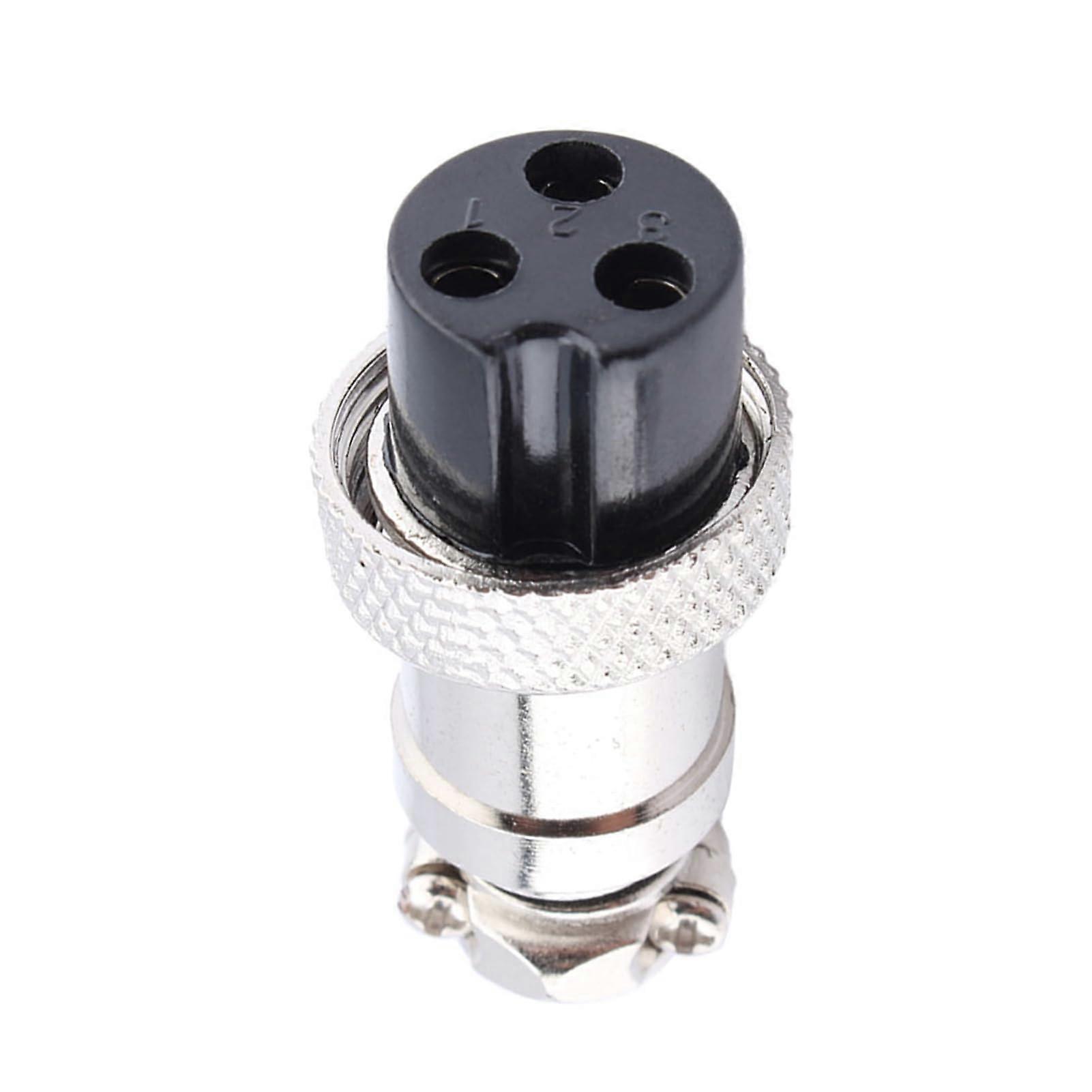 GX16 3 Pin Aviation Plug Connector Set, Waterproof Airtight Electrical Socket for Data Systems
