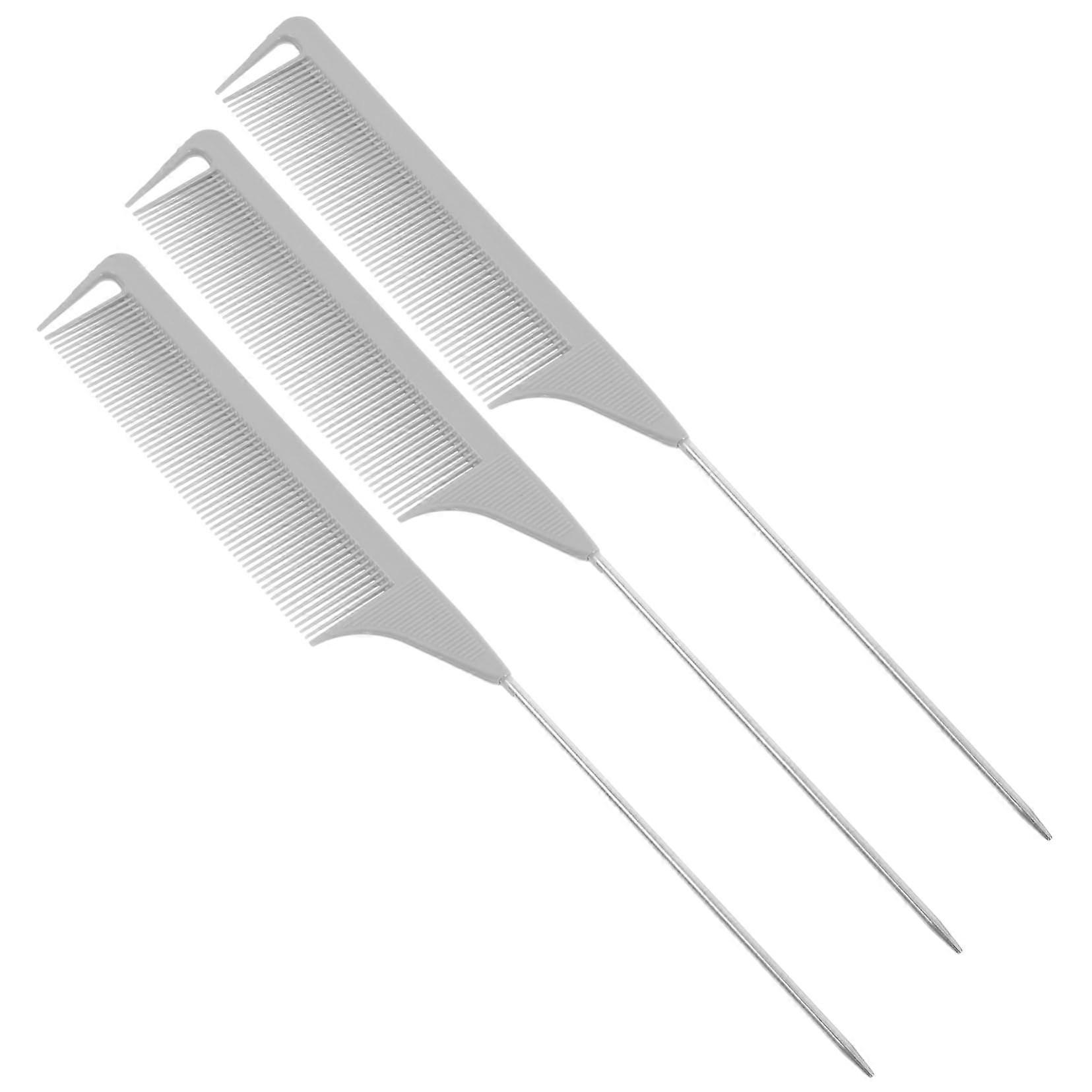 3pcs Rat Tail Comb Set with FineTooth for Precision Sectioning and Styling, Salon and Home Use