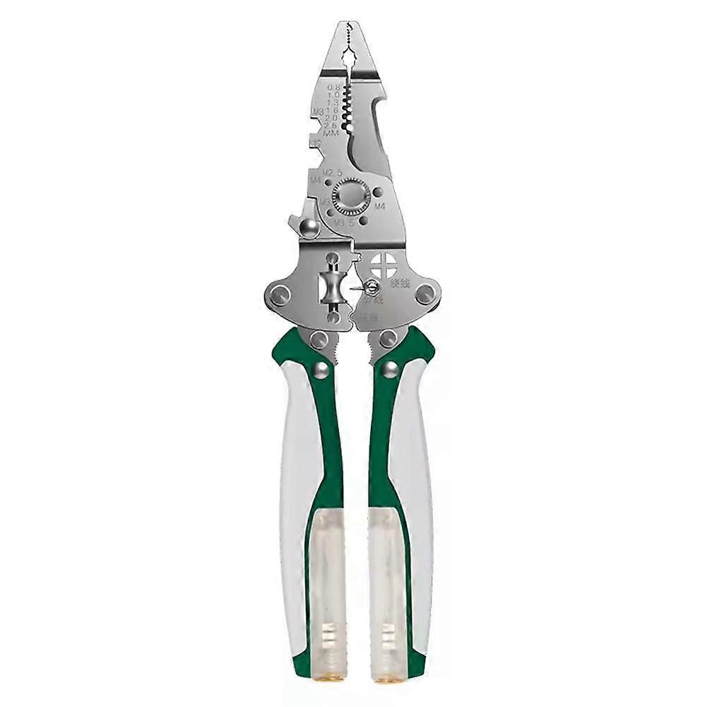 1Pcs Multifunctional Foldable Wire Stripper with Voltage Tester and Cable Cutter for Electrician Wire Cutter and Puller