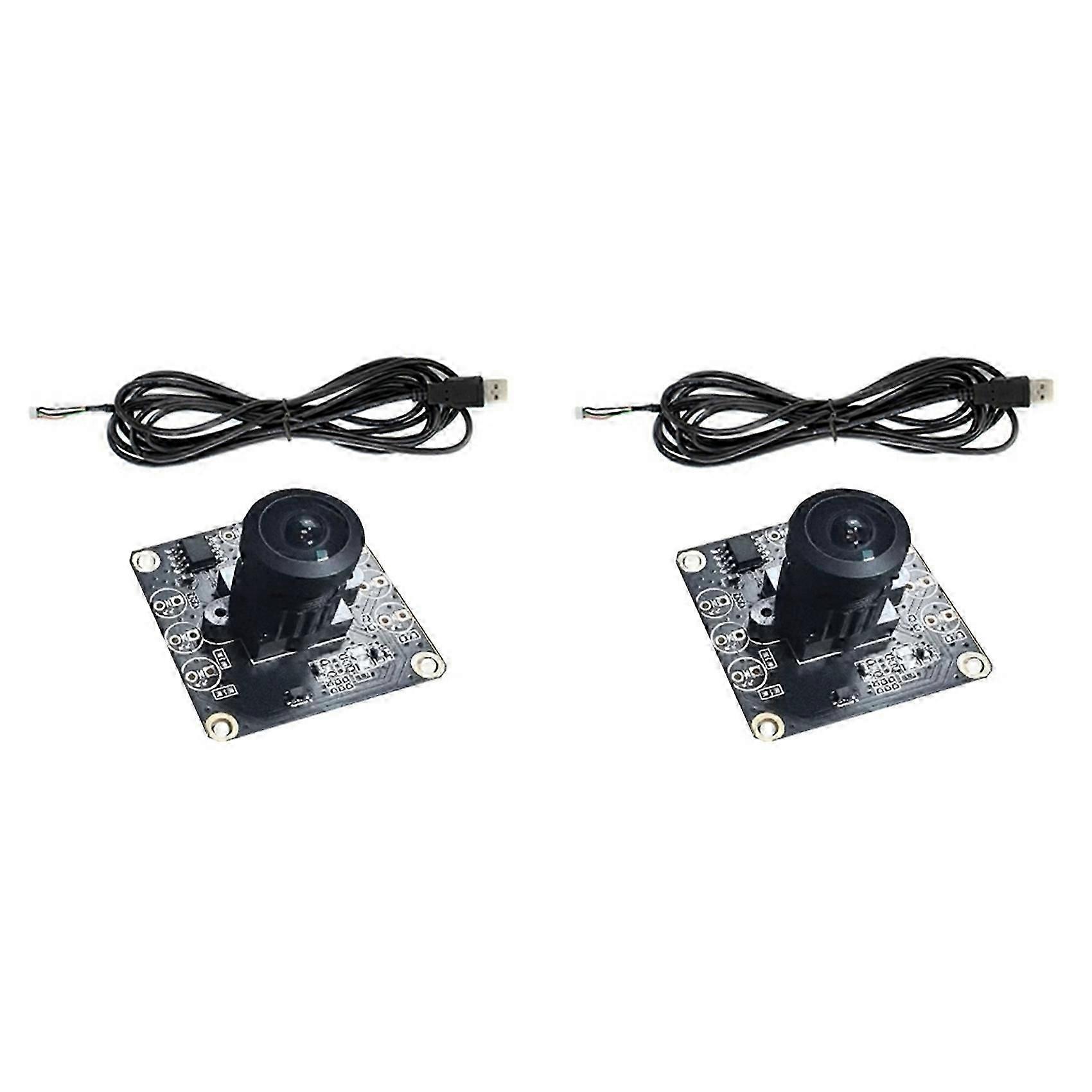 2X OV9732 USB Camera Module Board 160 Degree 32x32mm Face Recognition Image Acquisition for Raspberry Pi Camera 2M Cable