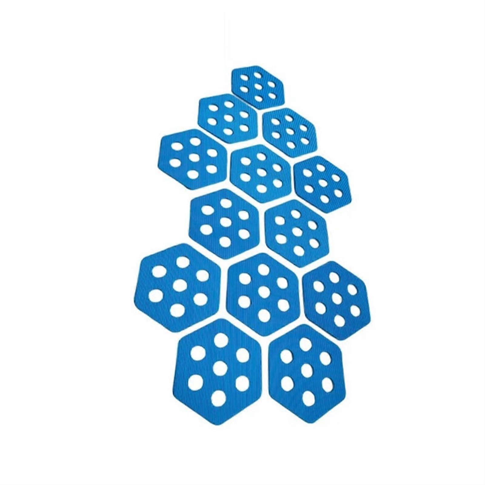 EVA Surfboard Traction Pad Set 12pcs Hexagon AntiSlip Deck Grip Mat for Stable Wave Control