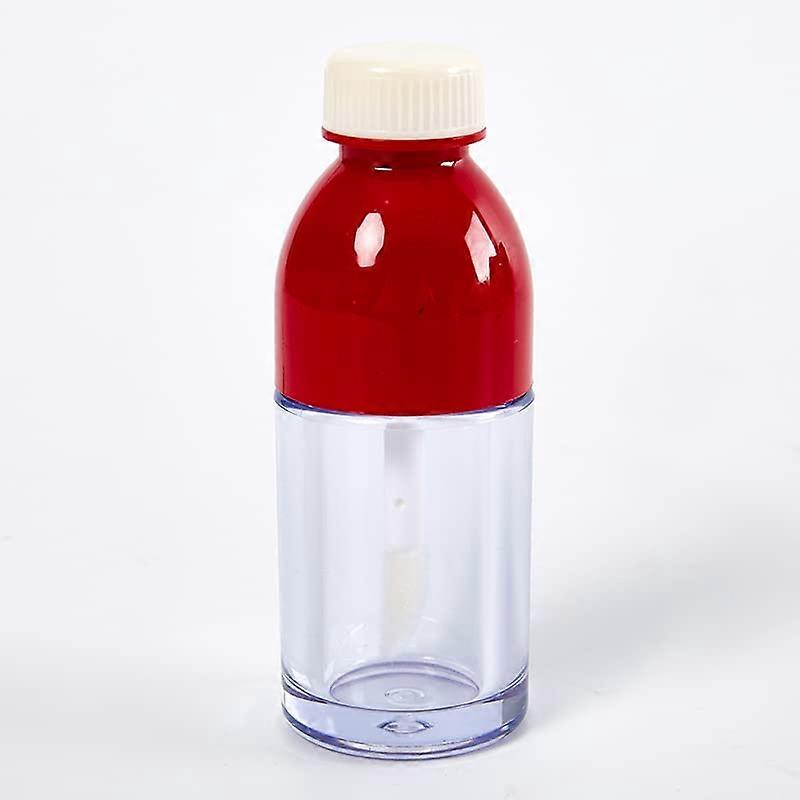 8ml Bottle Shaped Lip Gloss Tubes with Brush, Leakproof Refillable Lip Glaze Container for DIY Makeup