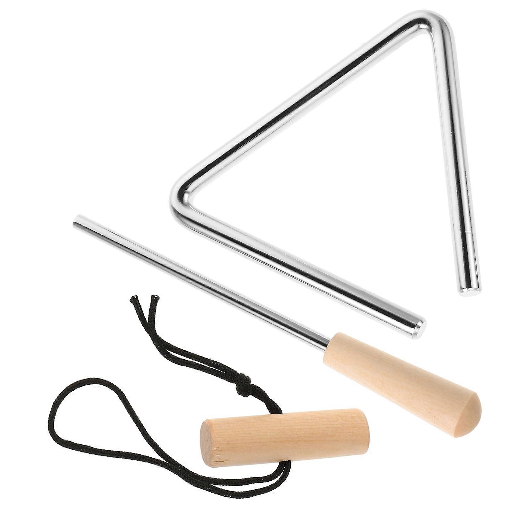 Iron Triangle Percussion Instrument with Striker, Clear Tone for Music Classes, Bands and Practice