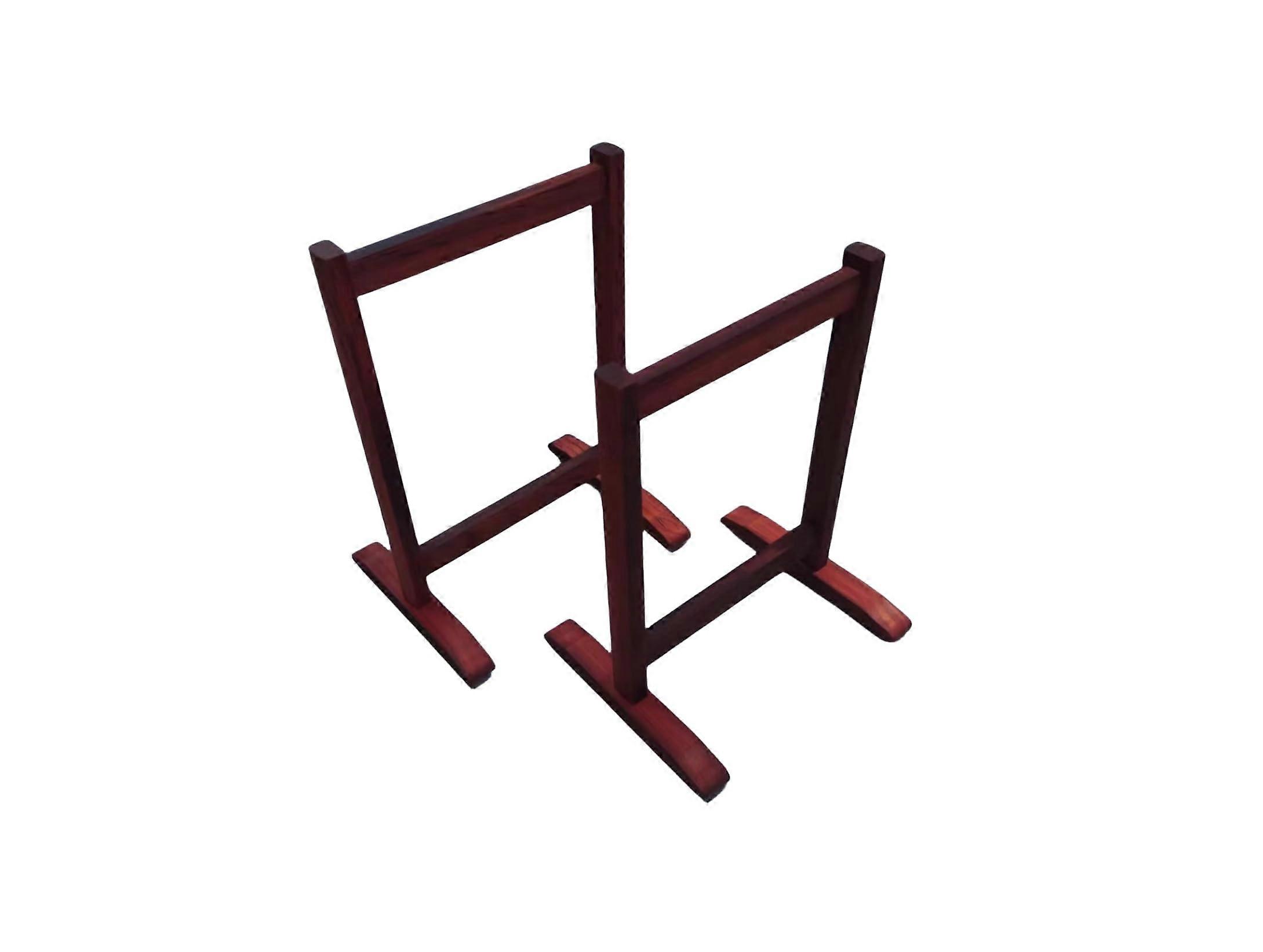 Guzheng Stand Portable Solid Wood Foldable Square Design for Travel and Performance Red