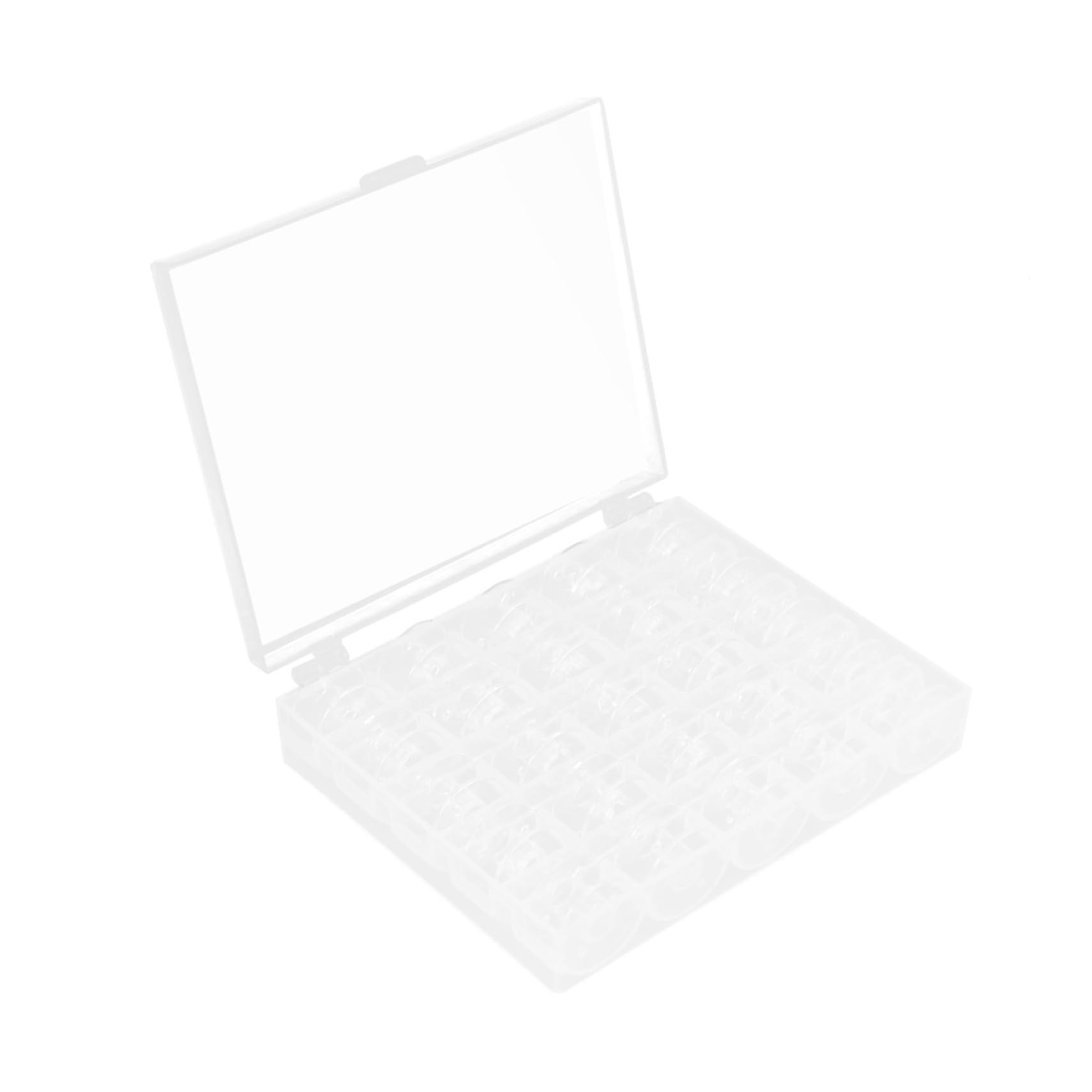 Bobbin Storage Case with 25 Slots  Clear Plastic Sewing Machine Bobbin Organizer for Tangle Thread