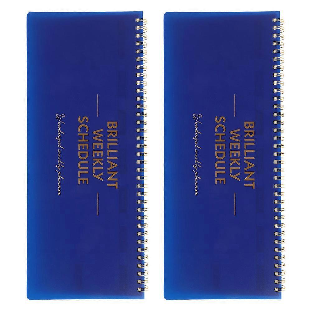 Weekly Planner Notepad Small with Tear Off Pages for Desk Organization 2Pcs