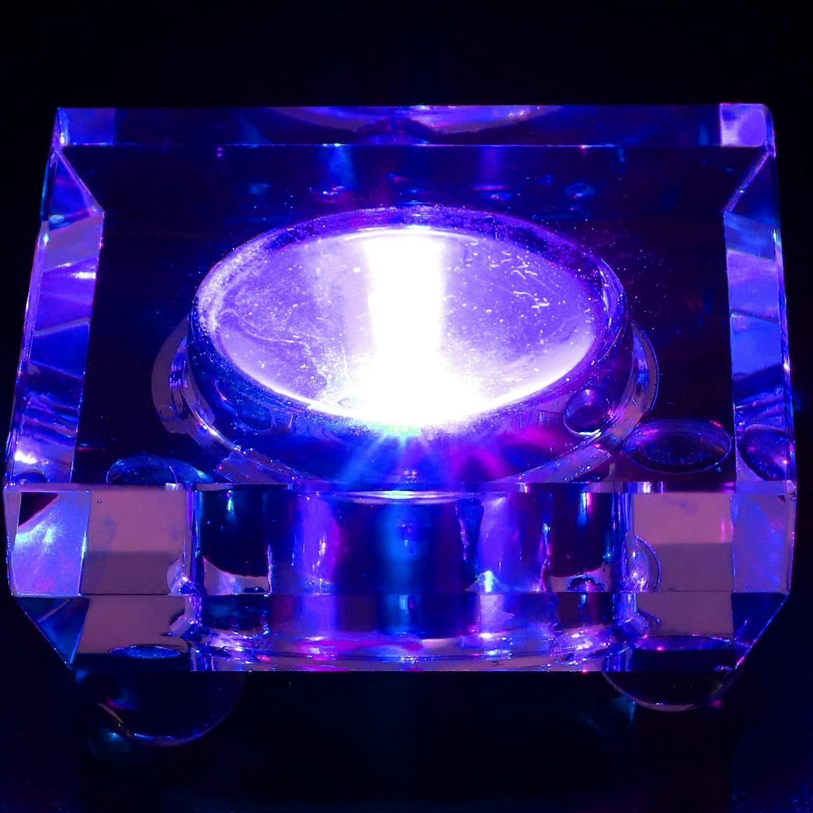 LED Light Base Crystal Display Stand for Display 3Pcs Square Glowing Crystal Ball Holder