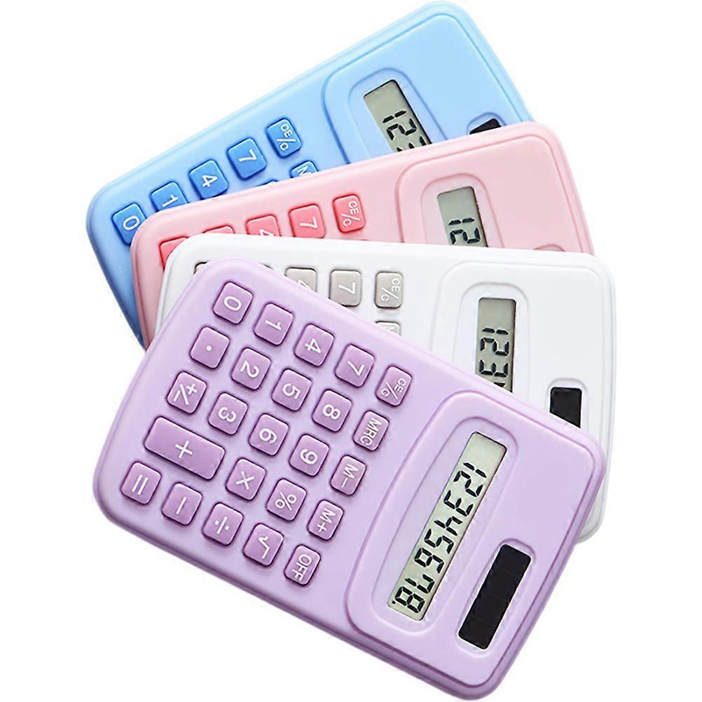 Electronic Pocket Calculator Portable Tool for Calculating 4Pcs Pack