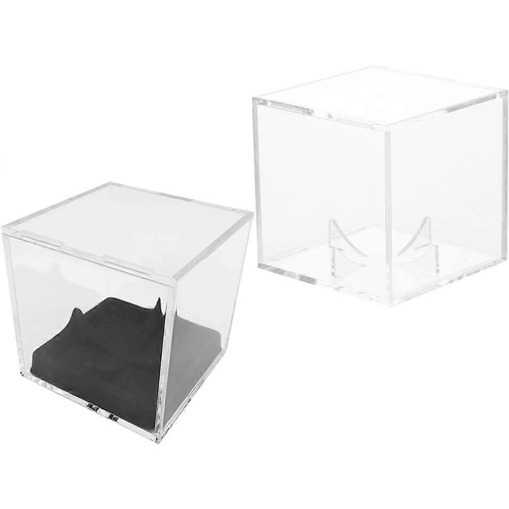 Baseball Display Case Acrylic Baseball Box for Storage 2Pcs Assorted Color
