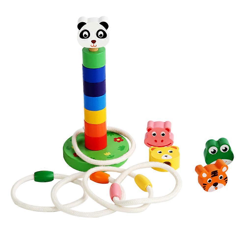 Throwing Ring Toy Ring Toss Game Set for Kids Play and Learning 1Set