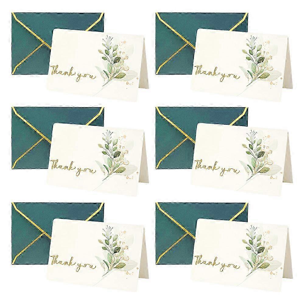 6pcs Elegant Multi function Delivery Wedding Thank You Coated Paper Cards