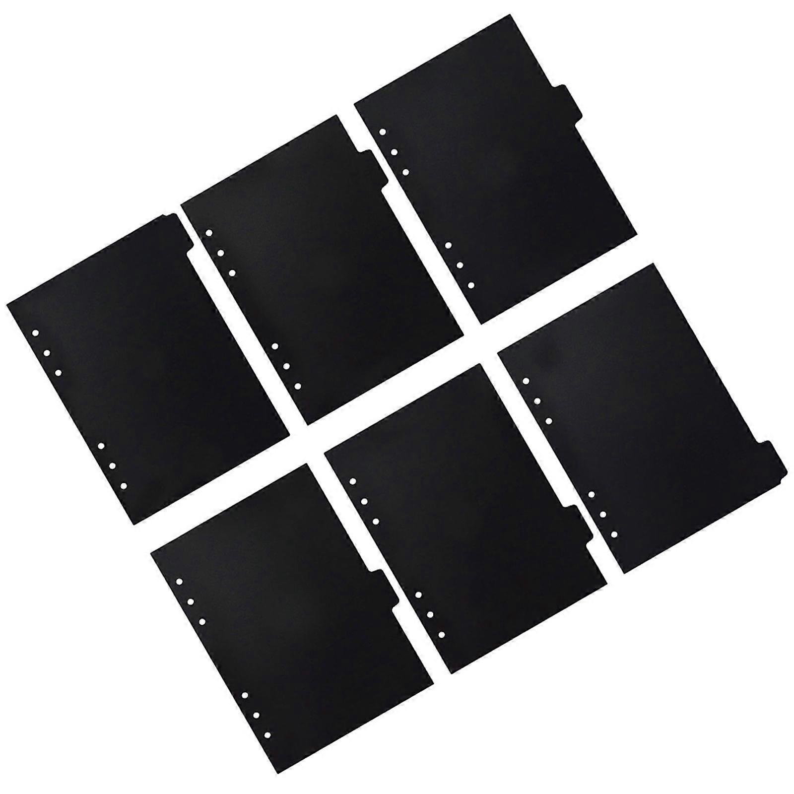 Black Binder Dividers Notebook Tabs for Document Separation 30Pcs