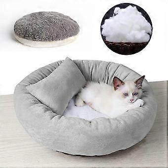 Round Dog Kennel Mattress – Thick Orthopedic Pet Bed with Pillow Edge, Washable & Anti-Slip, Compatible with Standard Kennels