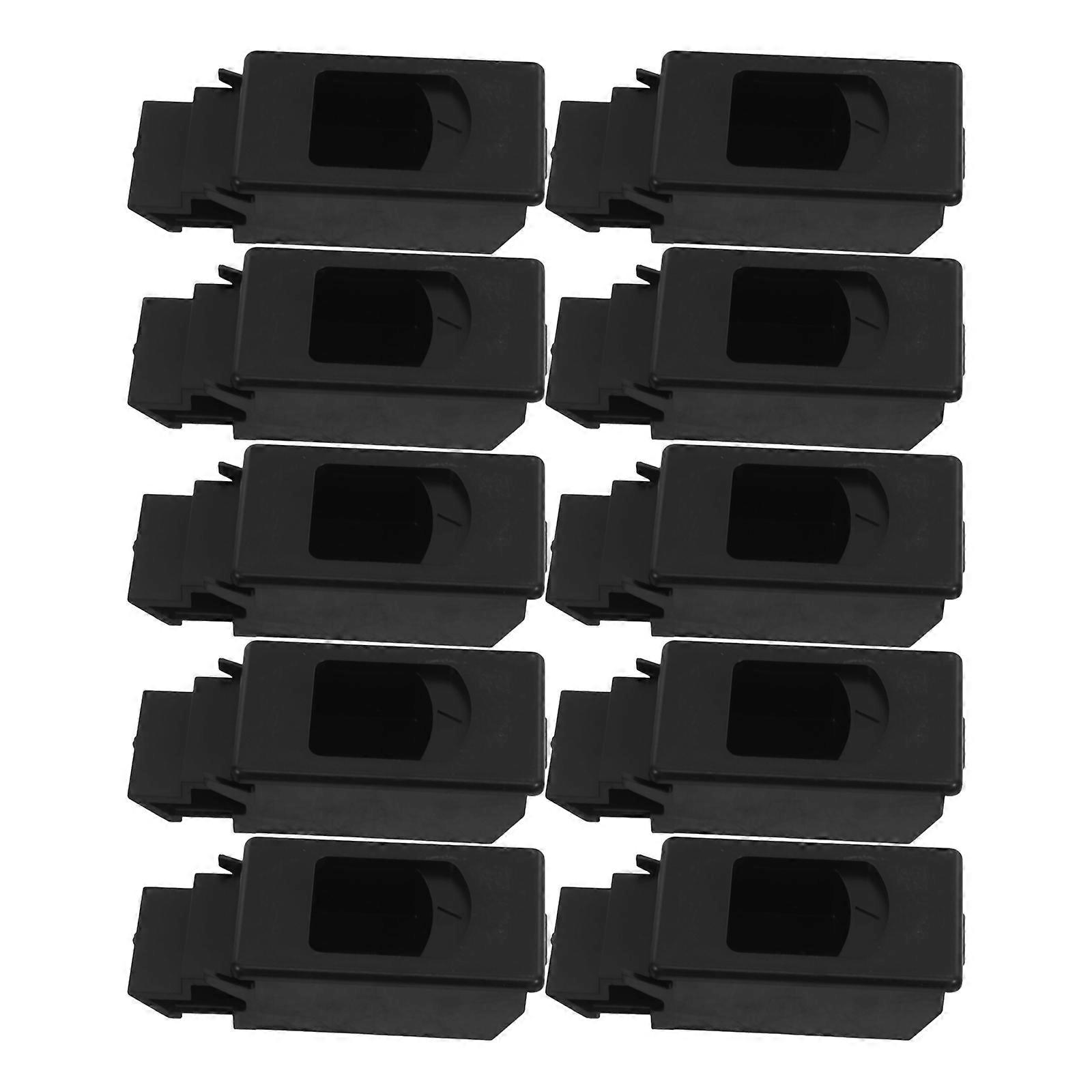 Hidden Door Lock Plastic Latch for Industrial Use Push Pull 10Pcs