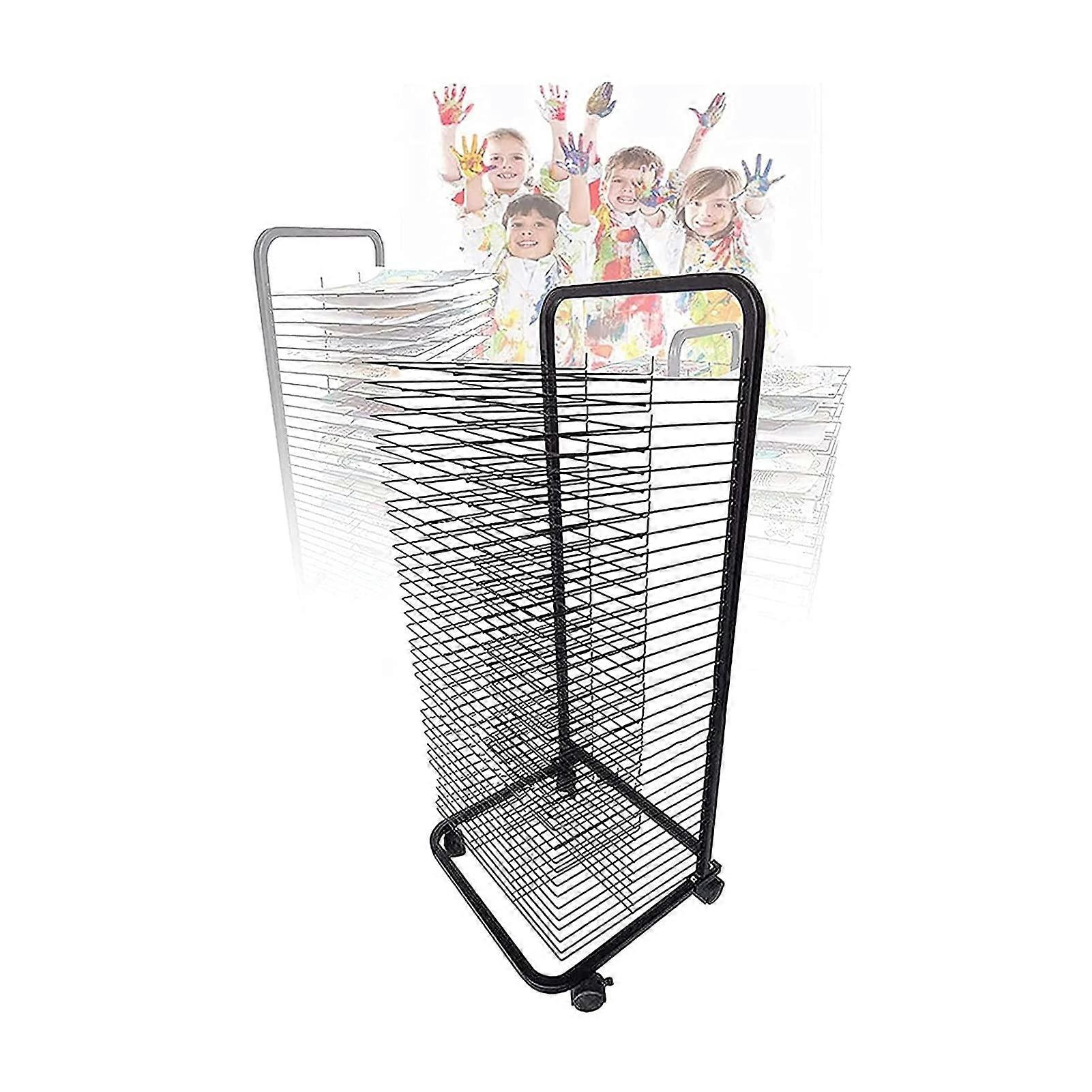 35Layer Art Drying Rack for A3 Painting, SpaceSaving MultiLayer Easel for Art Studio
