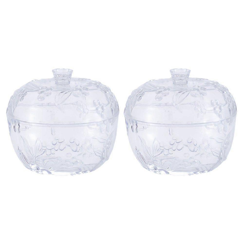 2pcs Candy Storage Jar Practical Candy Storage Box with Lid Desktop Snacks Storage Jar