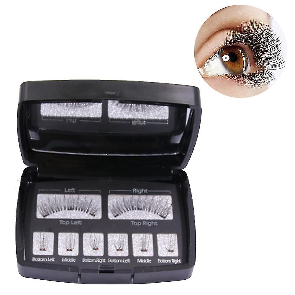 combination 2 Magnetic Eyelashes Light Weight Easy To Wear False Eyelashes