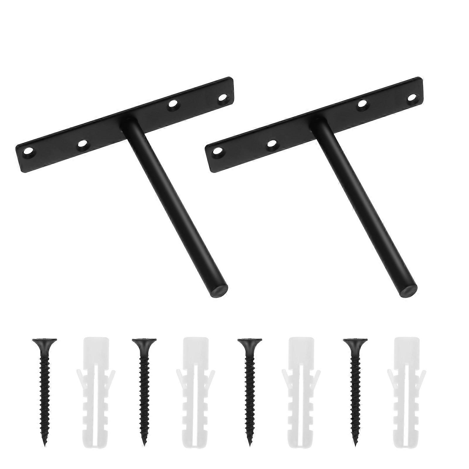 Invisible Shelf Support Bracket T-Shaped Floating Shelf Bracket with 2Sets