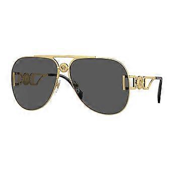 Versace VE2255 Asian Fit 100287 Vollrand-Sonnenbrille Gold Unisex Pilotenbrille UV3 Original