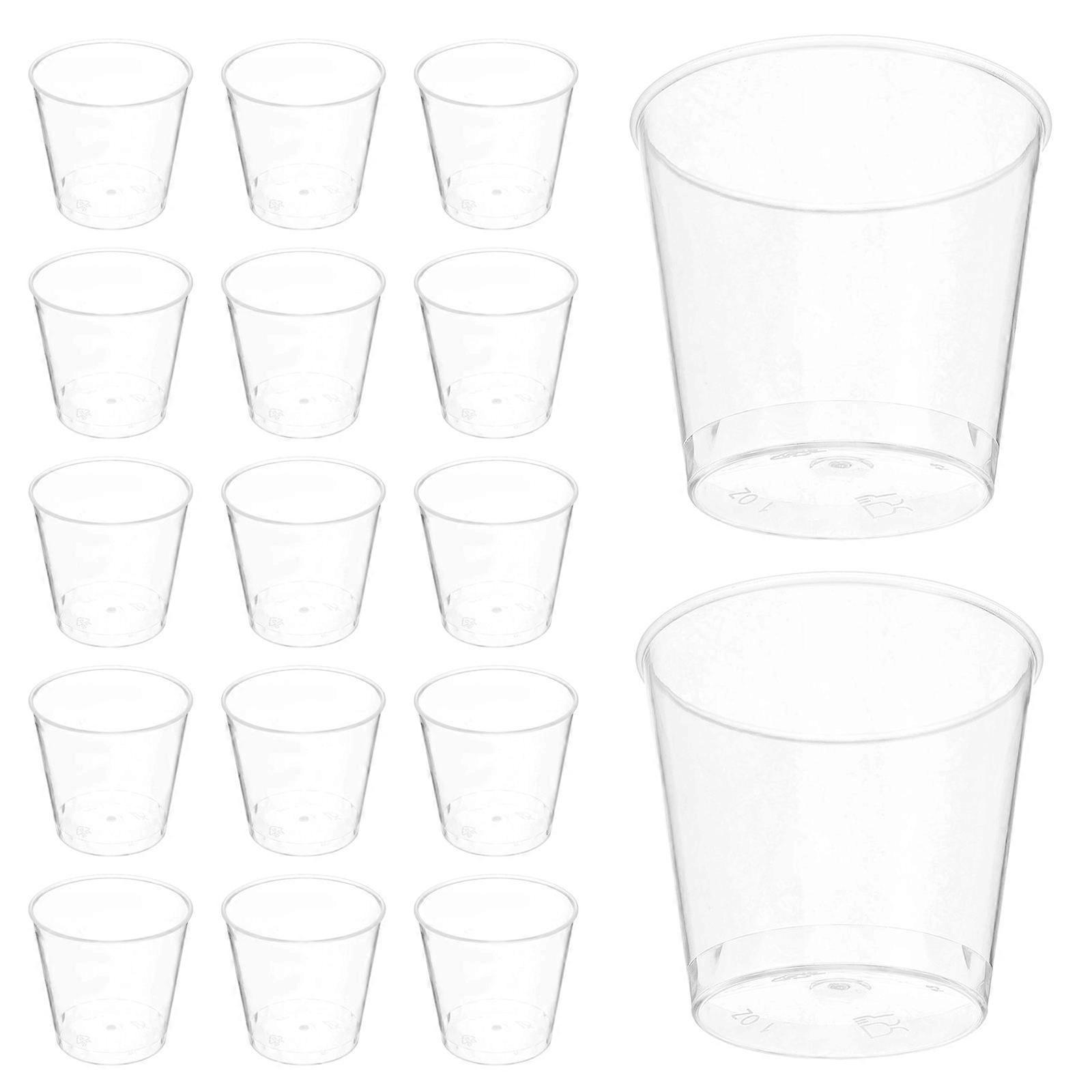 Trial Use Clear Plastic Tasting Cups for Beverage Sampling 50Pcs
