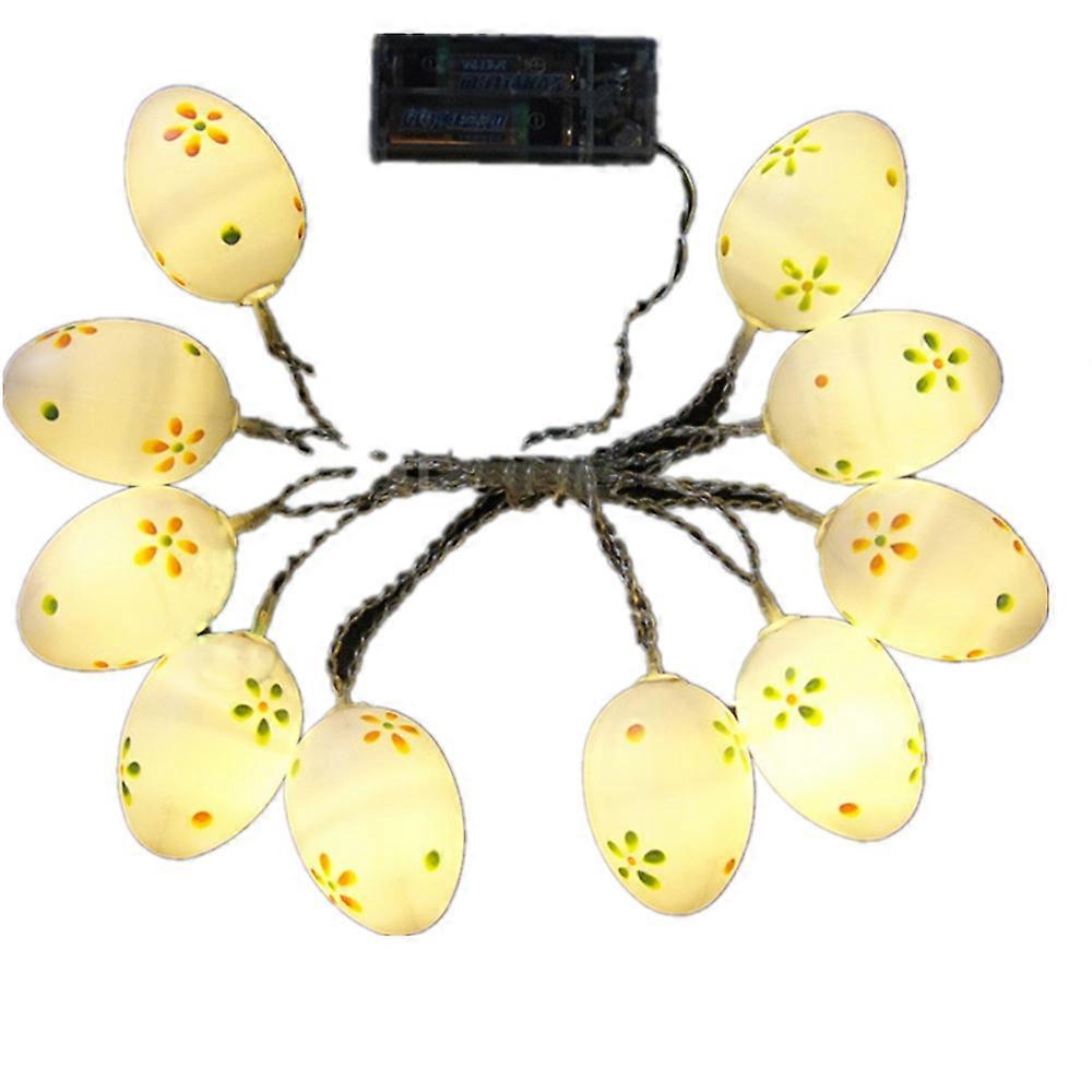 LED Lamp Easter Egg Light String for Festive Decoration 10 LED Battery Powered