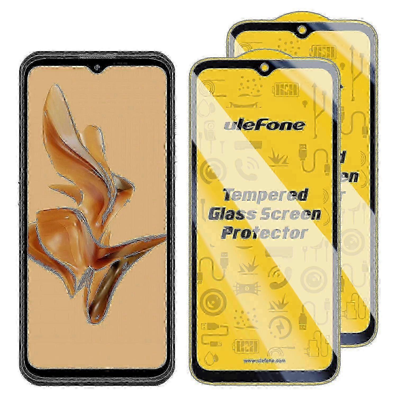 2-Pack Ulefone 9H HD Anti-Fingerprint Tempered Glass Screen Protector