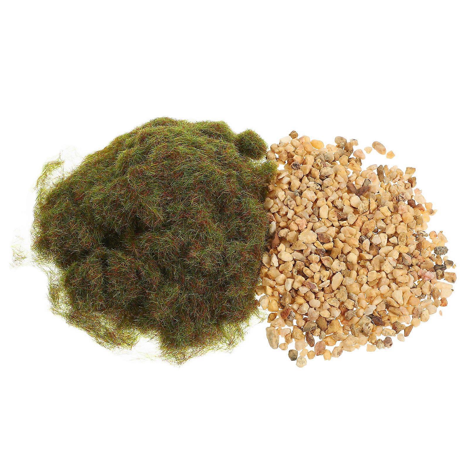 Grass Powder and Stone Material for Sand Table Model Craft 1Set
