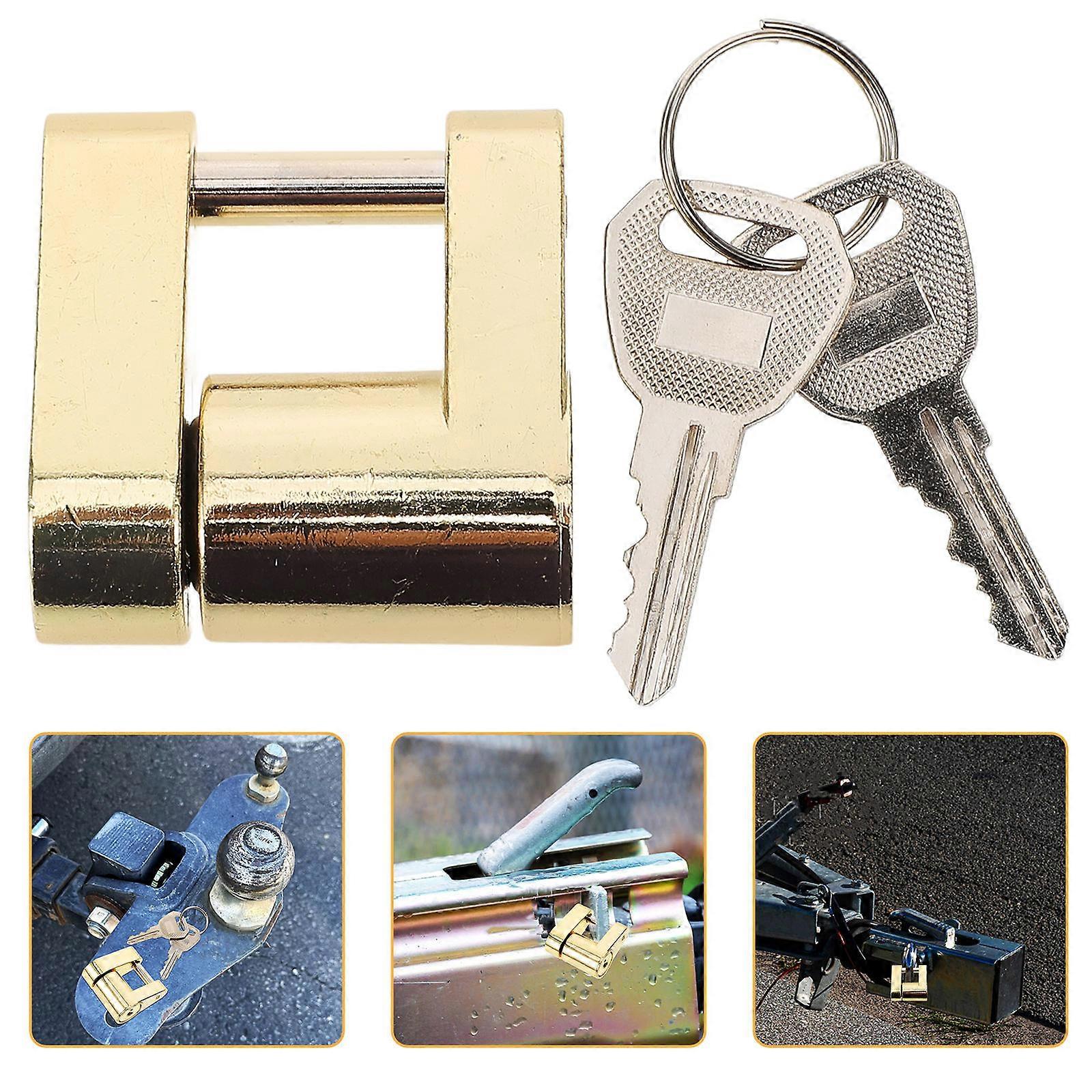 Trailer Coupler Padlock Solid Brass Trailer Locks for Hitch Security Theft Protection