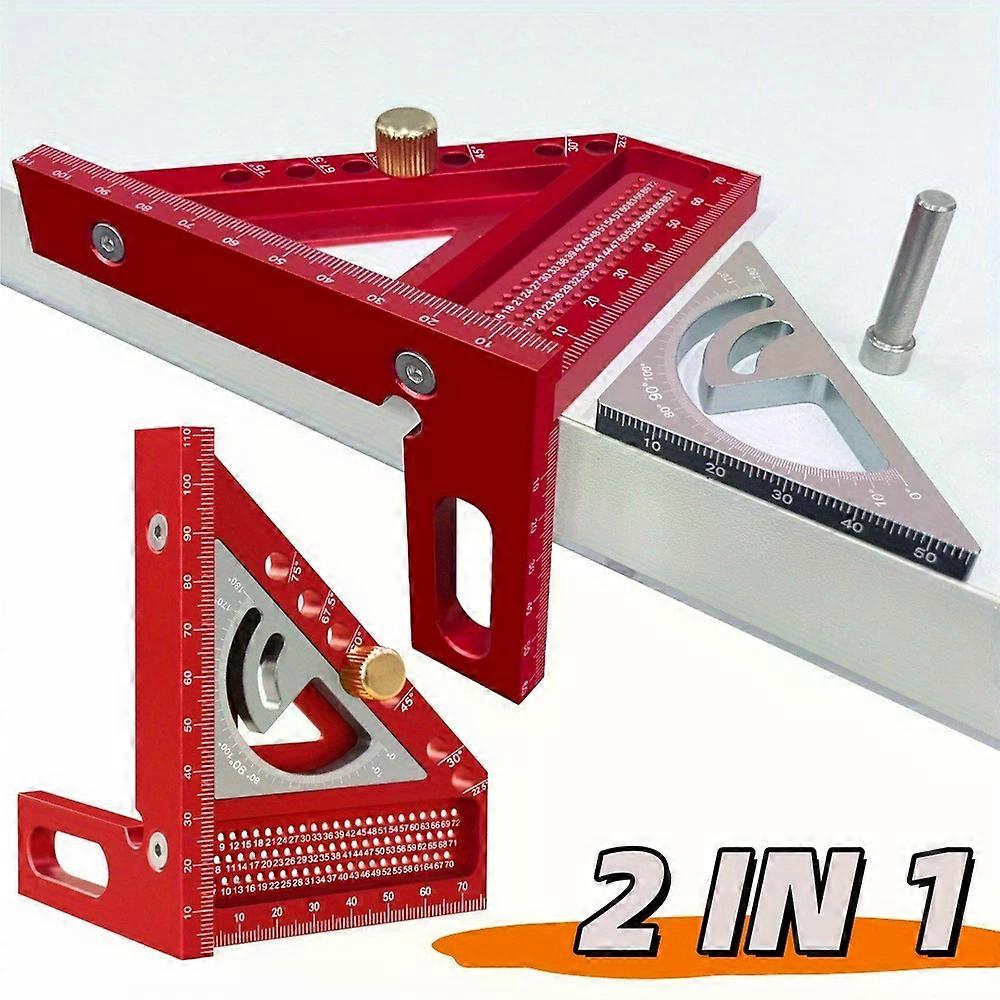 Carpenter Multi-Angle Square Protractor Triangle Angle Ruler 2-in-1 Upgraded 3D