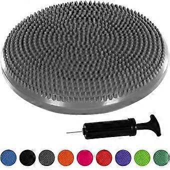 Cuscino gonfiabile per equilibrio e seduta MOVIT - Grigio - 33 cm x 7 cm - PVC - Yoga - Fitness
