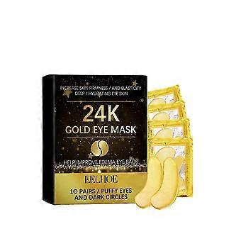 24K Collagen Infused Under Eye Mask - Targets Puffy Eyes, Dark Circles & Eye Bags, Reduces Fine Lines & Wrinkles, Revitalizes & Refreshes Tired Under