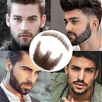 Fake Beard Realistic 100% Human Hair Full Hand Tied Goatee Brown For Men Makeup Entertainment/drama (hz06)-hy u