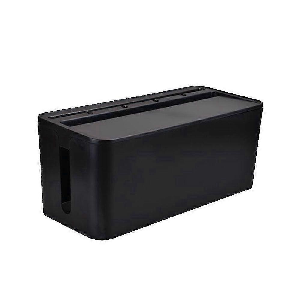 Black Power Strip & Data Headset Cable Organizer - Wire Storage Box