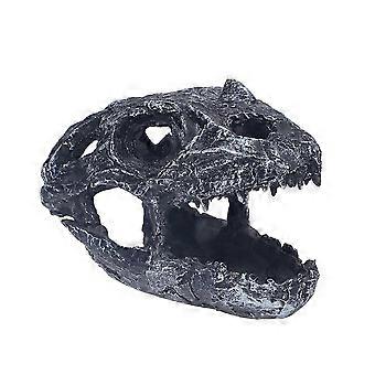 Aquarium Skull Decor compatible with Fish Tank Resin Skull Ornament 1Pcs Black