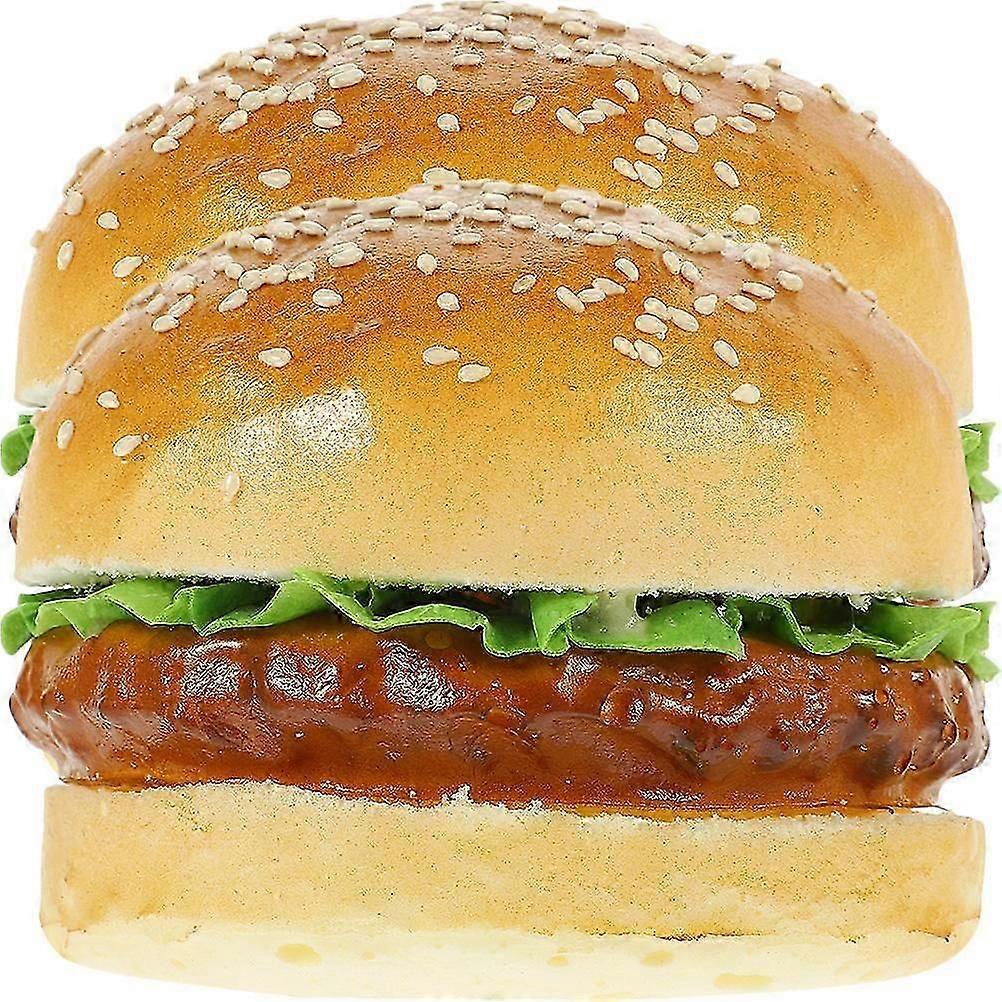 PU Simulation Burger Models Artificial Burger Model for Decor 2Pcs