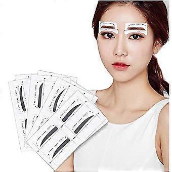 32 Pairs Eyebrow Stencil Kit for Symmetrical Brow Shaping and Quick Application Guide, 4 Styles