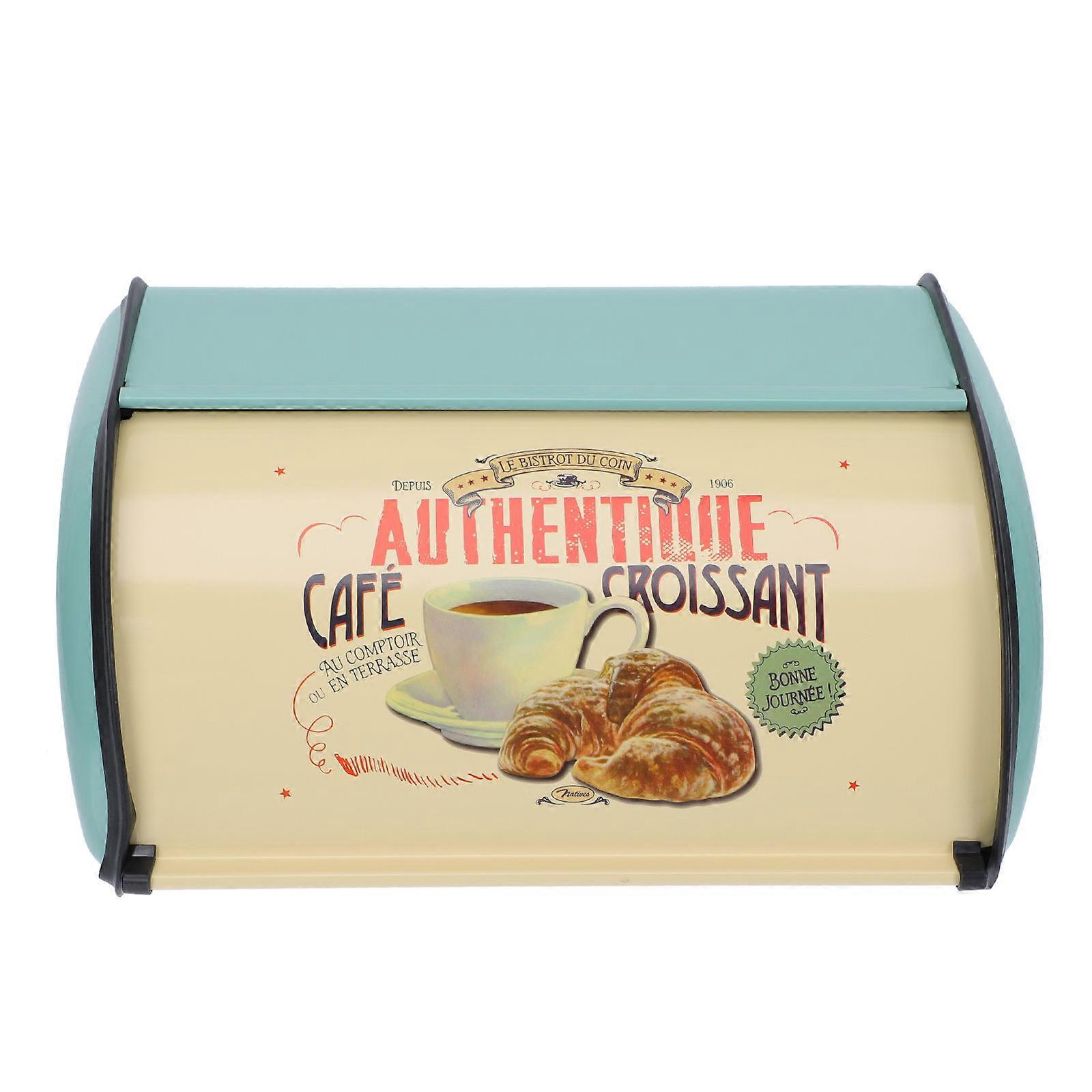 Blue Metal Bread Storage Bin for Storage 1Pcs Practical Kitchen Bread Box