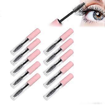 10 Pack Clear Empty Mascara Tubes with Wands, Leakproof Refillable Containers for Eyelash Serum